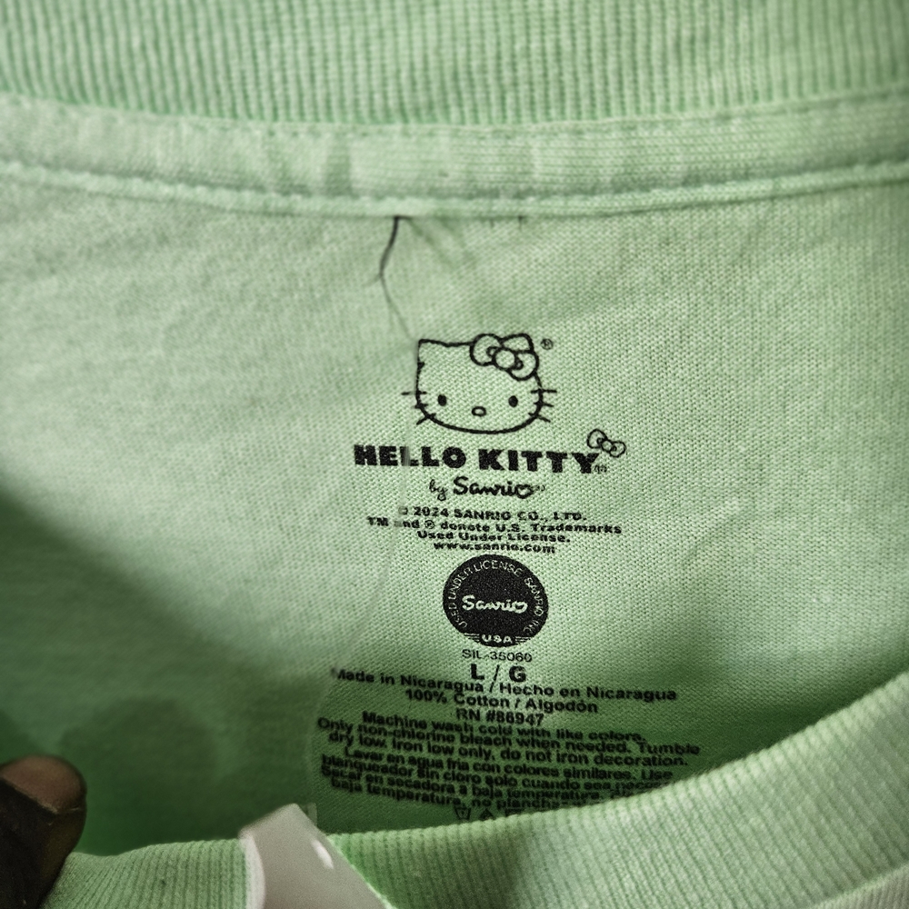 Hello Kitty Green  T-Shirt - Picture 4 of 15